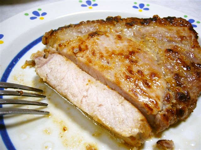 厚切り豚ロースの塩麹焼き